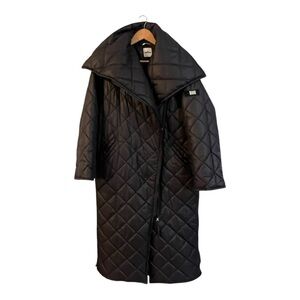 AirField Long Puffer Coat GLOFT Black Women's Size 36 US 6/8 Full Zip